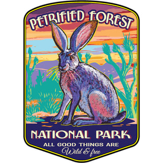 Petrified Forest National Park   Desert Hare Rabbit Sticker