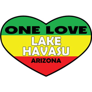 Lake Havasu Arizona   One Love Heart Sticker