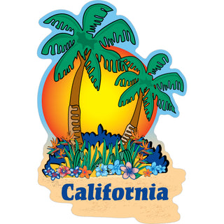 California Sunset Palms Sticker
