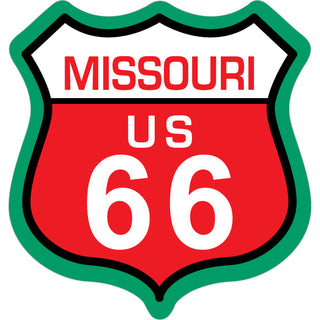 Missouri   Route 66 Red Shield Sticker