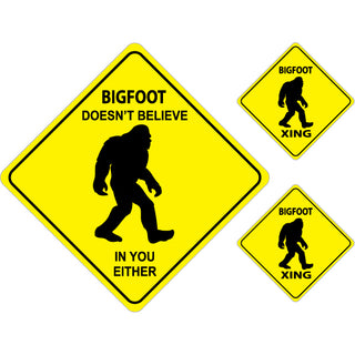Novelty   Bigfoot Doesn't Believe Sticker