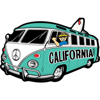 California   Bus Corner View Surfboard Sticker
