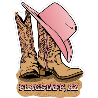 Flagstaff  Arizona   Cowgirl Boots Sticker