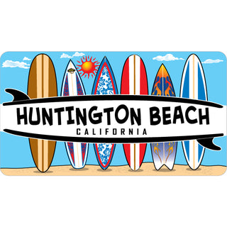 Huntington Beach  California   6 Standing Surfboards Sticker