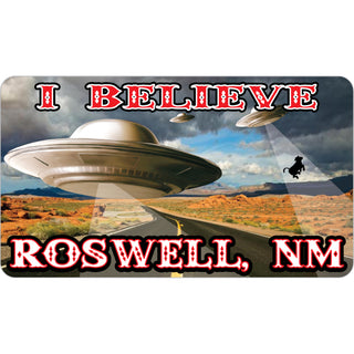 Roswell  NM   Flying Saucer Photo Sticker