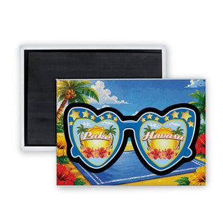 Lake Havasu   Heart Glasses Rectangle Badge Magnet