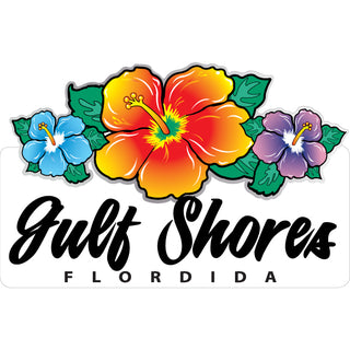 Gulf Shores Triple Hibiscus Sticker