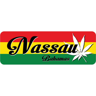Bahamas Nassau Pot Leaf Rasta Sticker
