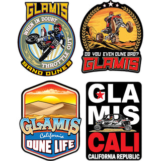 GLAMIS THROTTLE OUT AND DUNE BRO AND DUNE LIFE AND CALI 4 UP Sticker