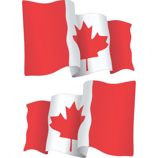 Canada Flag   Wavy 2UP Sticker