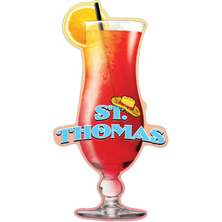 St Thomas   Hurricane Daquiri Cocktail Sticker