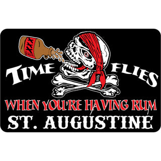 St Augustine Time Flies When Youre Having Rum Skull Sticker