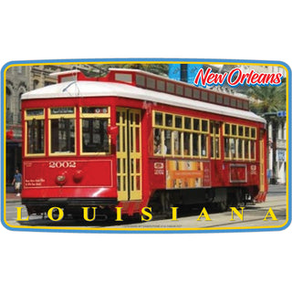 New Orleans LA Street Car   New Orleans Louisiana Street Car Sticker