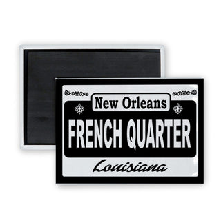 French Quarter   Street Sign Rectangle Badge Magnet