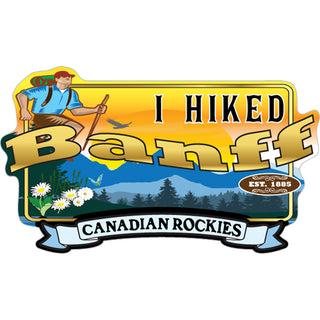 Banff Canadian Rockies   I Hiked Hiker Sticker
