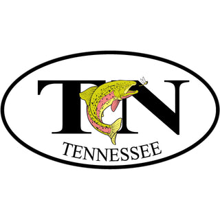 Tennessee Yellow Trout Black & White Euro Sticker