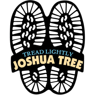 Joshua Tree  CA   Joshua Tree Tread Lightly Boot Prints Sticker