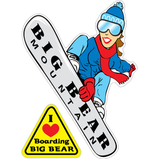 Female Snowboarder Sticker