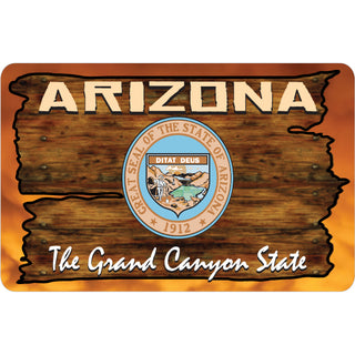 Arizona The Grand Canyon State Wood Sign Sticker