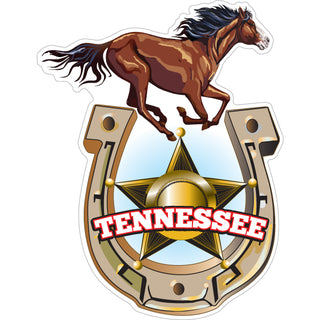 Tennessee   Horseshoe Horse Sticker
