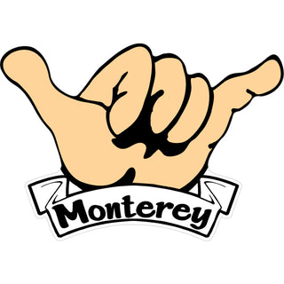 OK4 Monterey Hang Loose Hand   Postcard Sized Sticker ( 00172 642) Sticker
