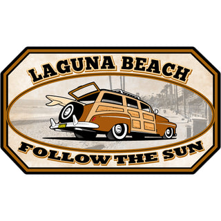 Laguna Beach   Woody Follow The Sun Sticker