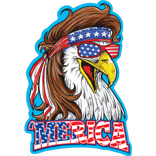 Novelty   'Merica Eagle Sticker