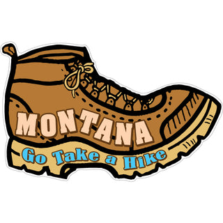Montana   Go Take a Hike Boot Sticker