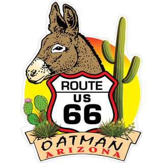 Oatman  Arizona   Donkey Head 66 Shield Sticker