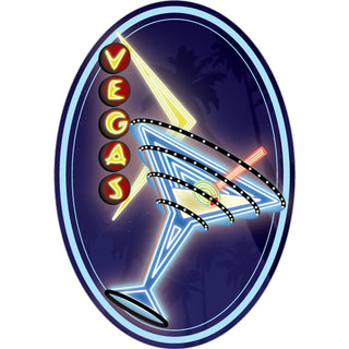 Las Vegas  NV   Neon Martini Sign Sticker