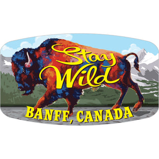 Banff  Canada   Stay Wild Buffalo Sticker