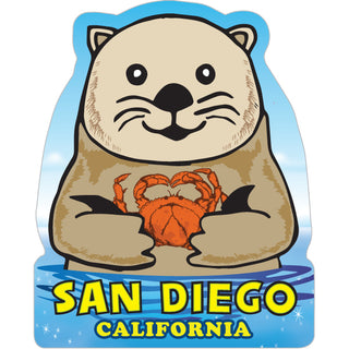 OK4 San Diego Sea Otter Cartoon Sticker
