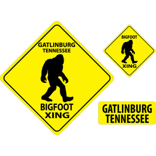 OK4 Gatlinburg  TN Bigfoot Crossing (00756) Sticker