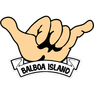 Balboa Island   Hang Loose Hand Sticker