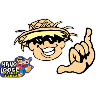 Parker Strip   Die Cut Happy Guy   Hang Loose Sticker