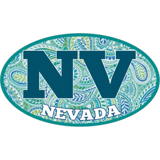 Nevada   Paisley NV Euro Oval Sticker