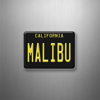 Mabliu  CA   Black License Plate 3D Magnet