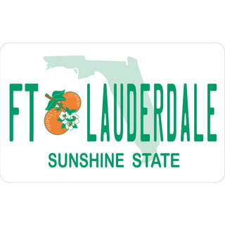 Ft Lauderdale Florida License Plate Sticker