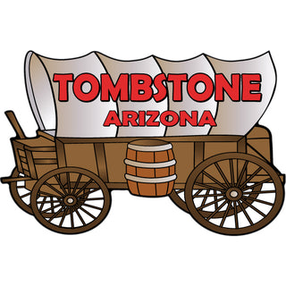 Tombstone Covered Wagon Sticker