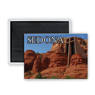 Sedona AZ Cathedral Church Rectangle Badge Magnet