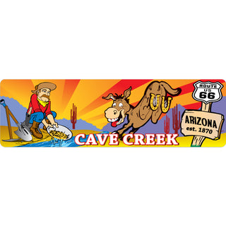 Cave Creek  Arizona miner sunset donkey Sticker