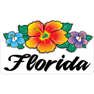 Triple Hibiscus   Florida Triple Hibiscus  Sticker