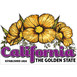 California Triple Poppies Sticker