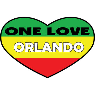 OK4 Orlando  FL One Love Heart Sticker