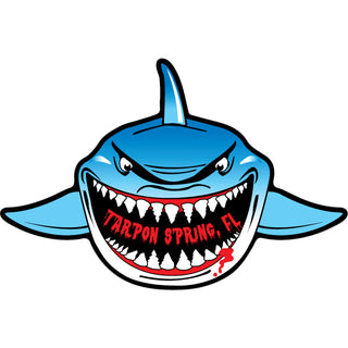 OK4 Tarpon Springs  FL Shark Front View Sticker