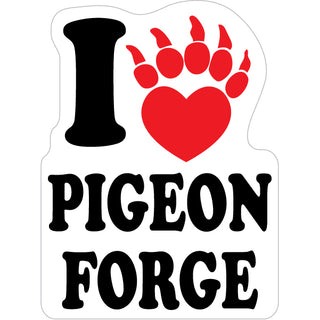 I Heart Bear Paw   Pigeon Forge  TN I Heart Bear Paw Sticker