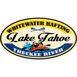 Lake Tahoe Truckee River   Whitewater Rafting Oval Sticker