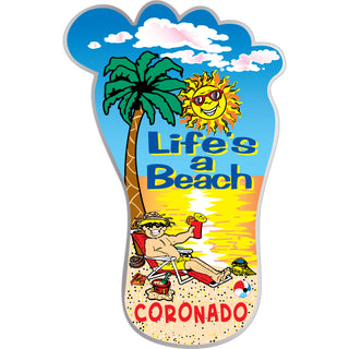 Coronado   Lifes a Beach Foot Sticker