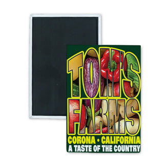 Toms Farms Corona California   Veggies Rectangle Badge Magnet