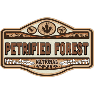 Petrified Forest National Park   Dinosaur Sign Sticker